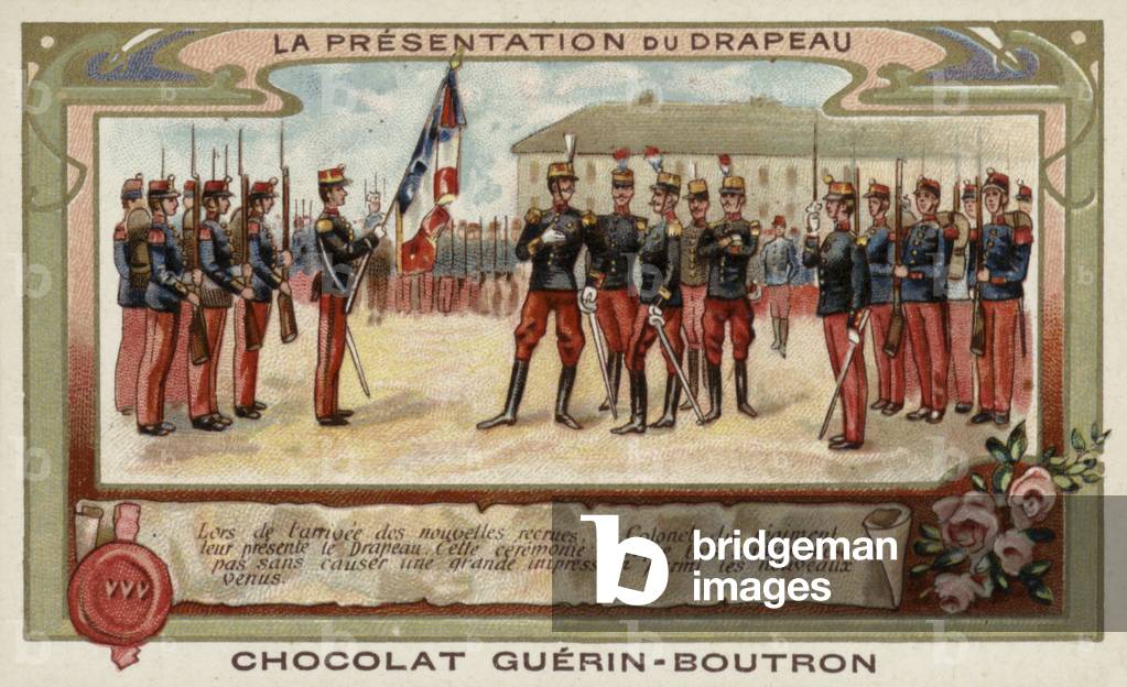 "Die Präsentation der Flagge (chromolitho)" 1801 von French School