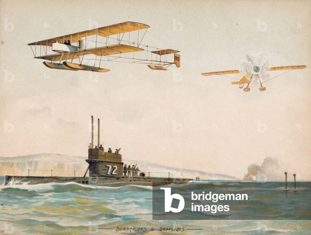 Sous-marins et hydravions (chromolitho) 1901 par English School