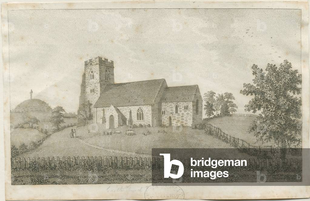 Castle Church - Église : gravure par English School