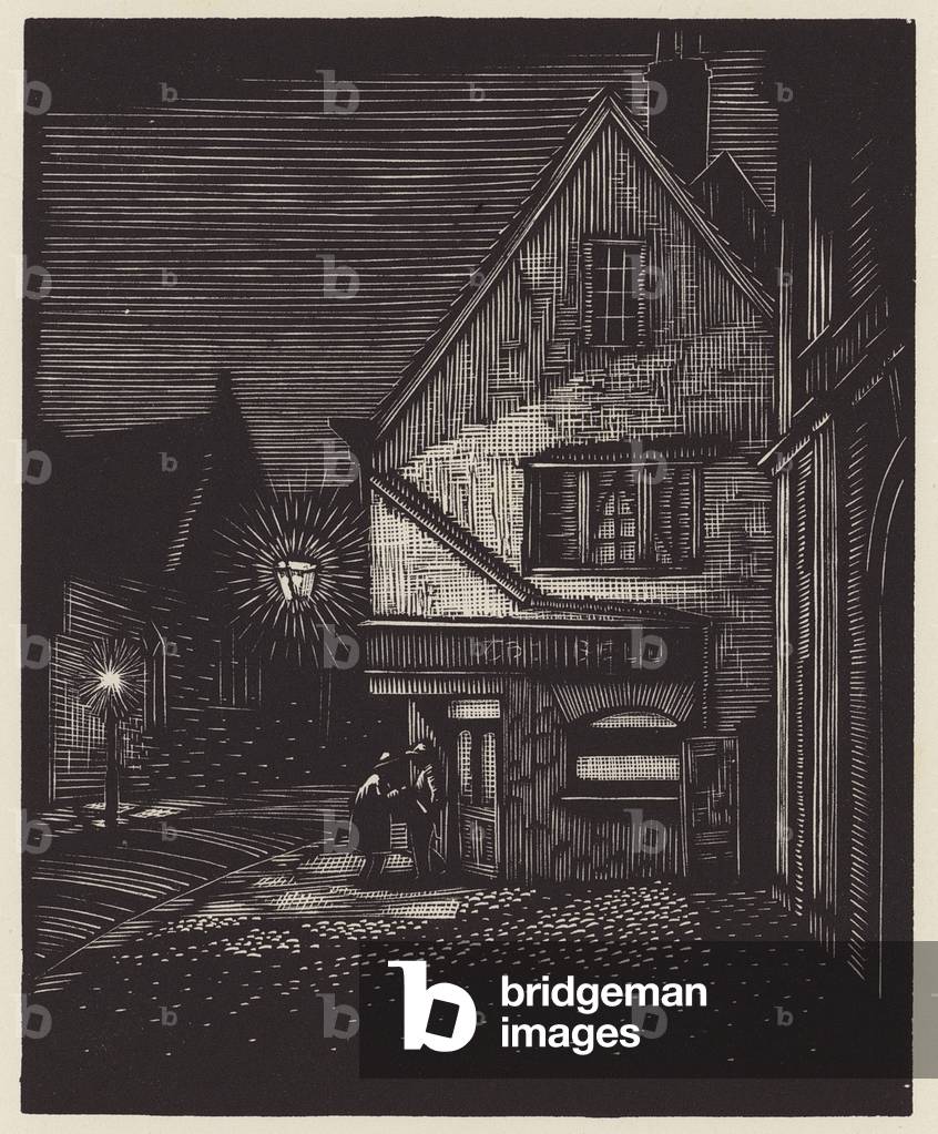 Cambridge: Peas Hill (woodcut)