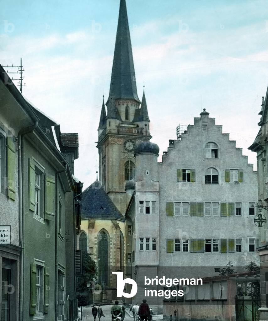 "Blick ins Stadtzentrum von Radolfzell mit dem Münster der Muttergottes"