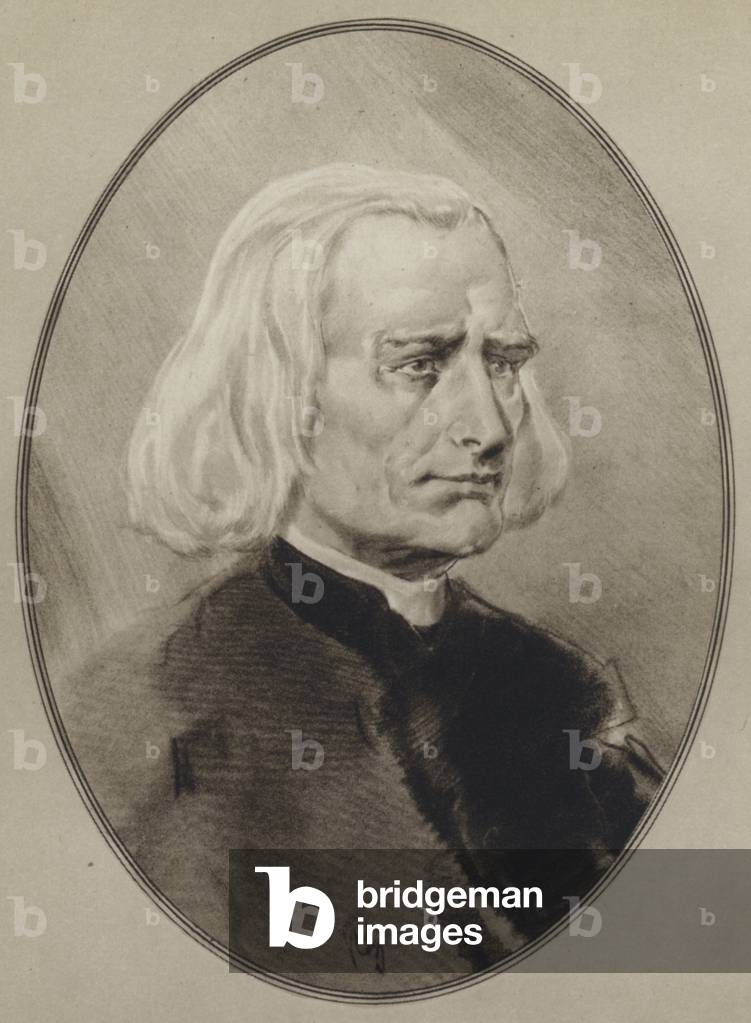 Image of Print depicting Portraits of Composers: Liszt (litho) by Gordon Ross