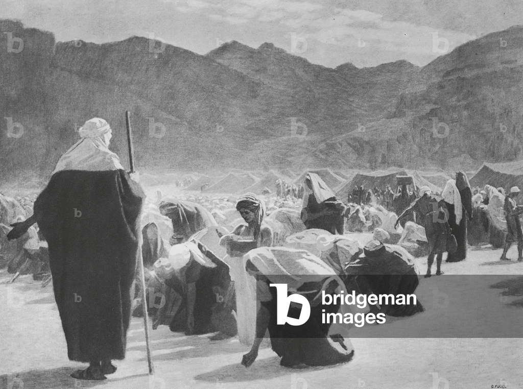 Bild von Druck "Das Manna (Litho)" 1901 von Gebhard Fugel