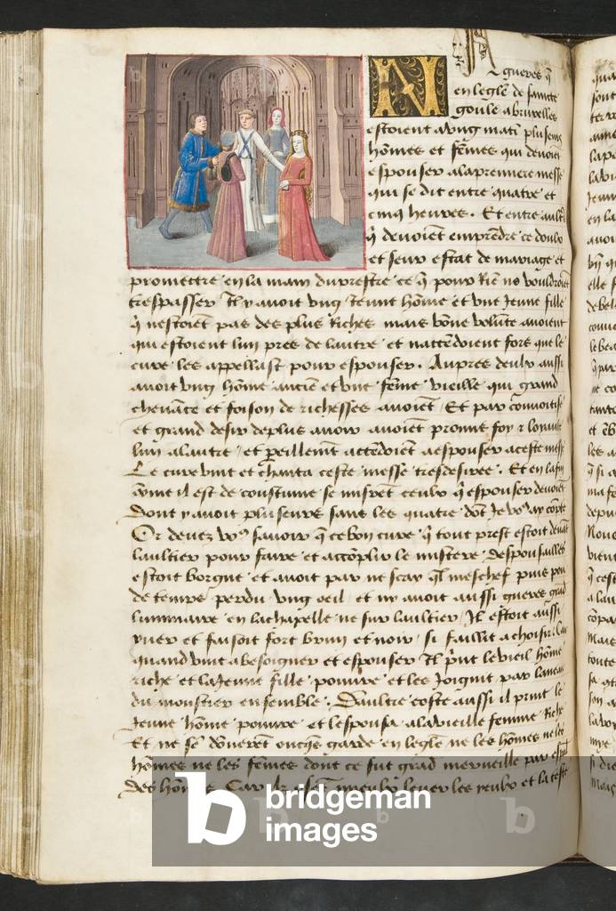 MS Hunter 252 120v Pagina da 'Cent Nouvelles Nouvelles, c.1461-62 (pergamena)