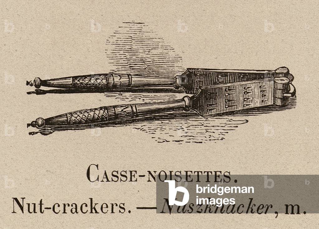 Le Vocabulaire Illustre: Casse-noisettes; Nut-crackers; Nuszknacker (engraving) by European Artist