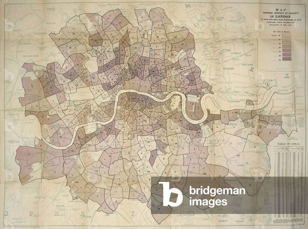 "La mappa di Booth dei livelli di povertà a Londra"