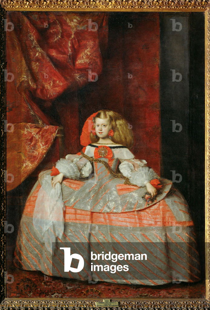 Image of The Infanta Margarita Teresa in a pink dress … (painting