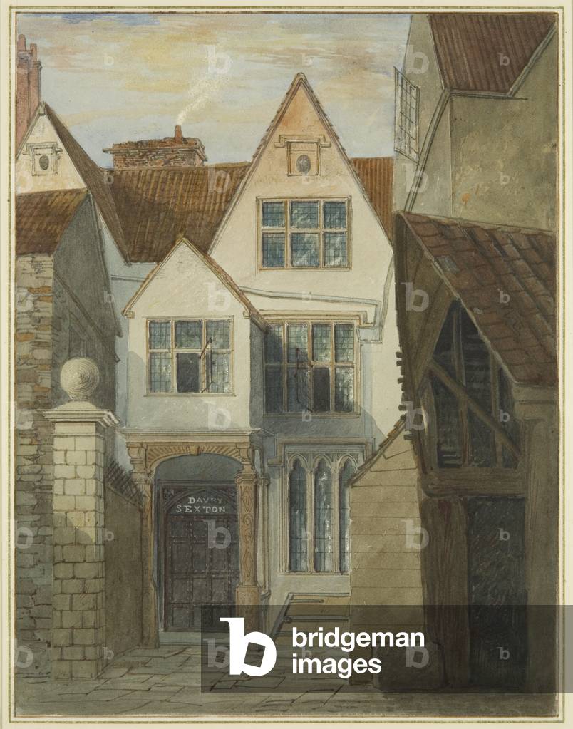 Sexton's Residence in Whitson Court, St James's (Bleistift & Aquarell auf Papier)