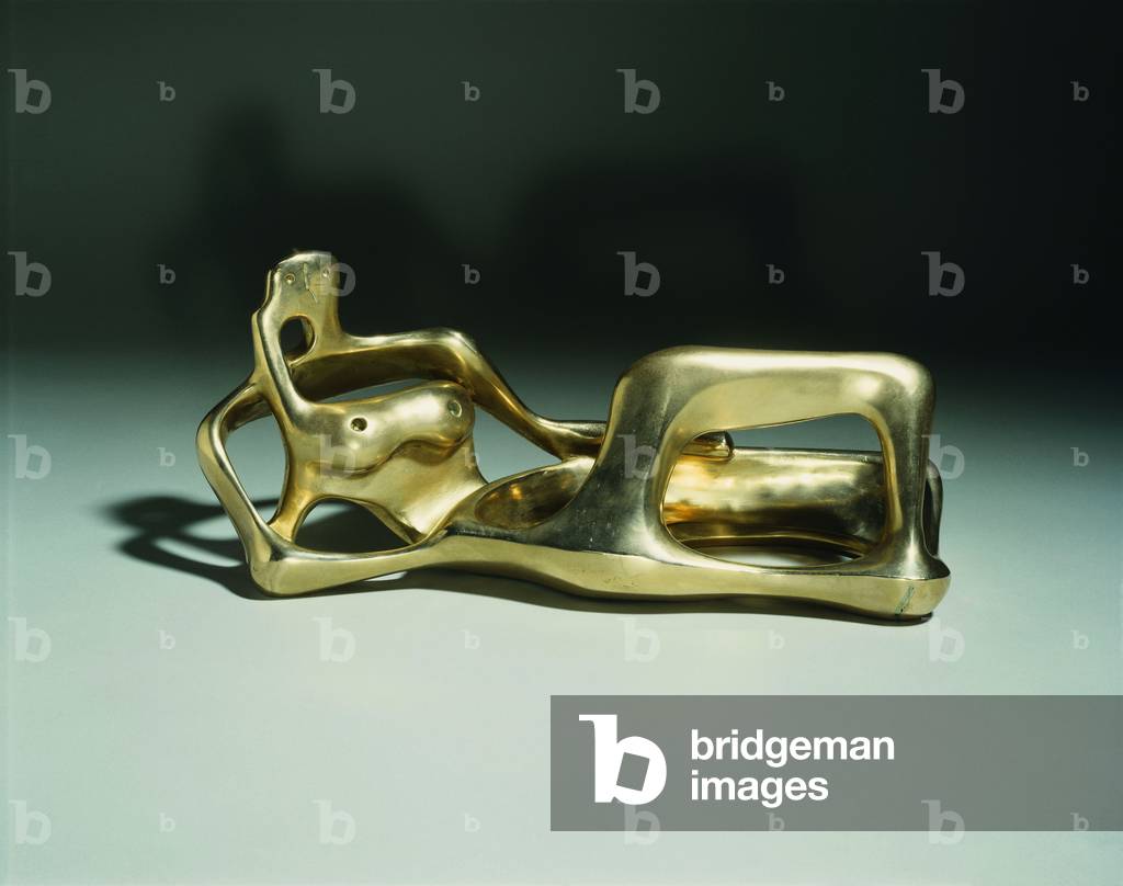 Arbeitsmodell für Liegende Figur, 1945 (polierte Bronze)