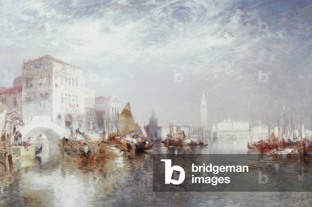 Bild von Gemälde "Venedig 1888 Thomas Moran (1837-1926 Amerikaner) Öl auf Leinwand David David Gallery" von Th