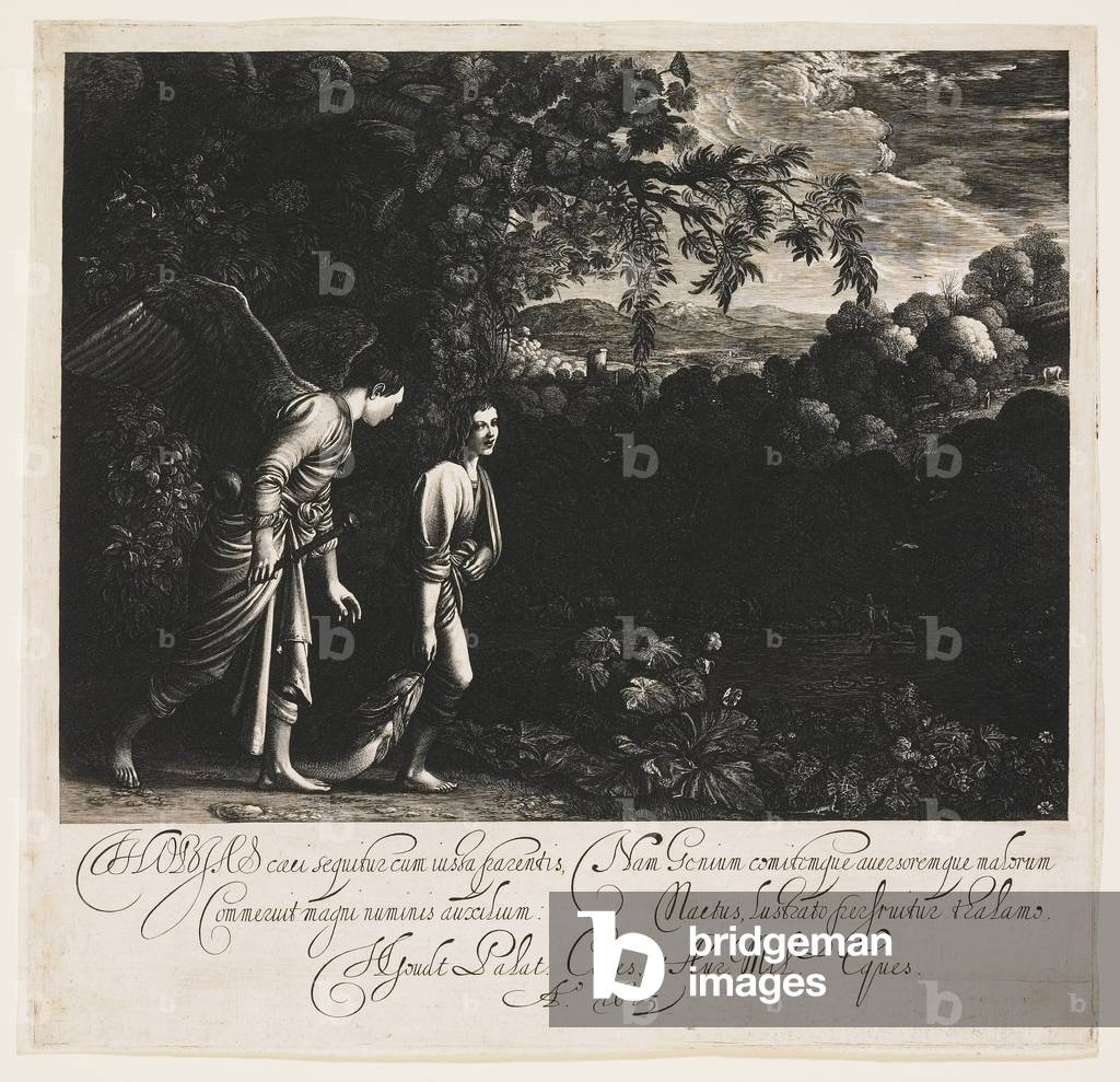 Tobias and the Angel 1613 by Hendrik Goudt