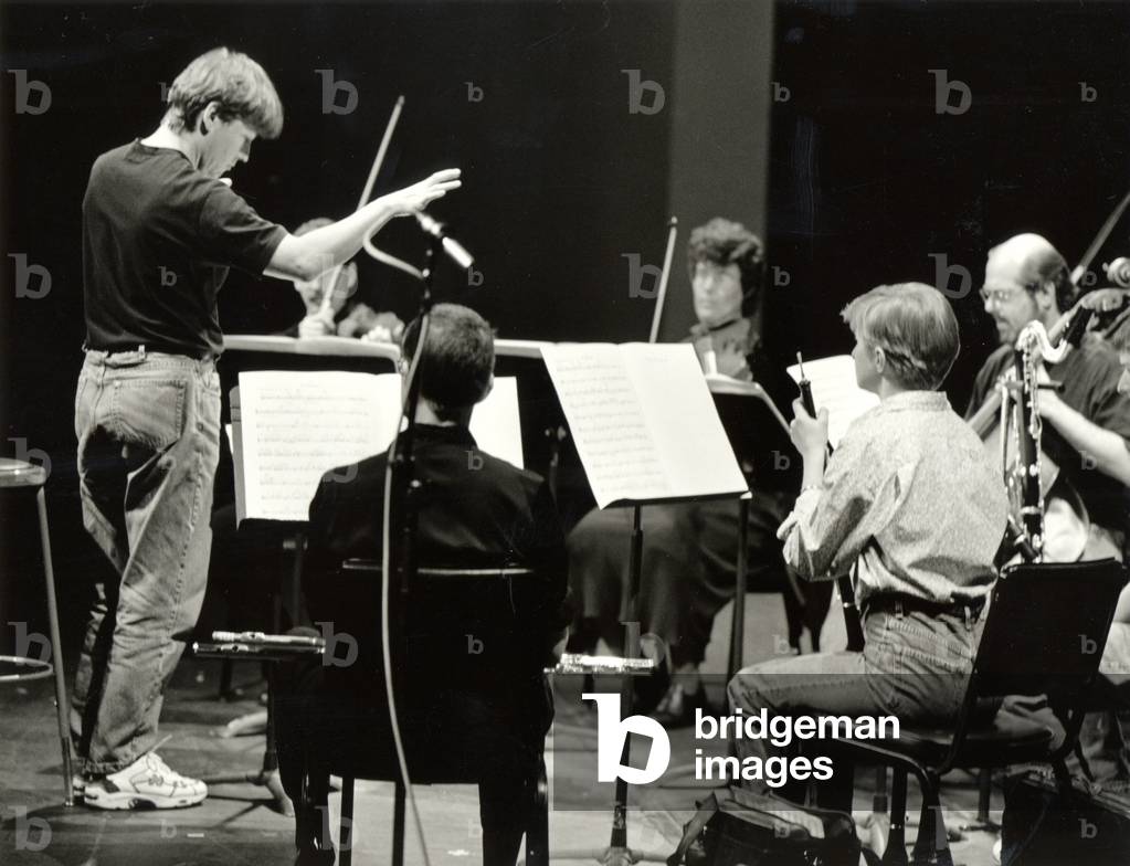 Immagine di Fotografia "Le prove dell'Esa-Pekka Salonen (foto)", b/w