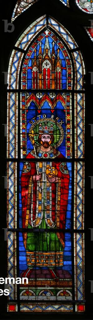 Window w13 depicting Emperor Otto I (stained glass) by French Artist