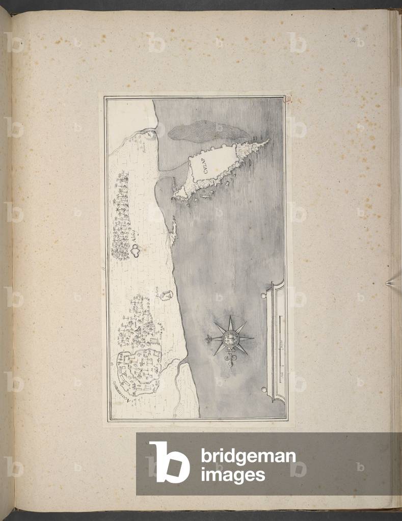 Add. 15505, f.14Plan of the fortress of Angria.A volume of miscellaneous drawings,...of antiquities in the