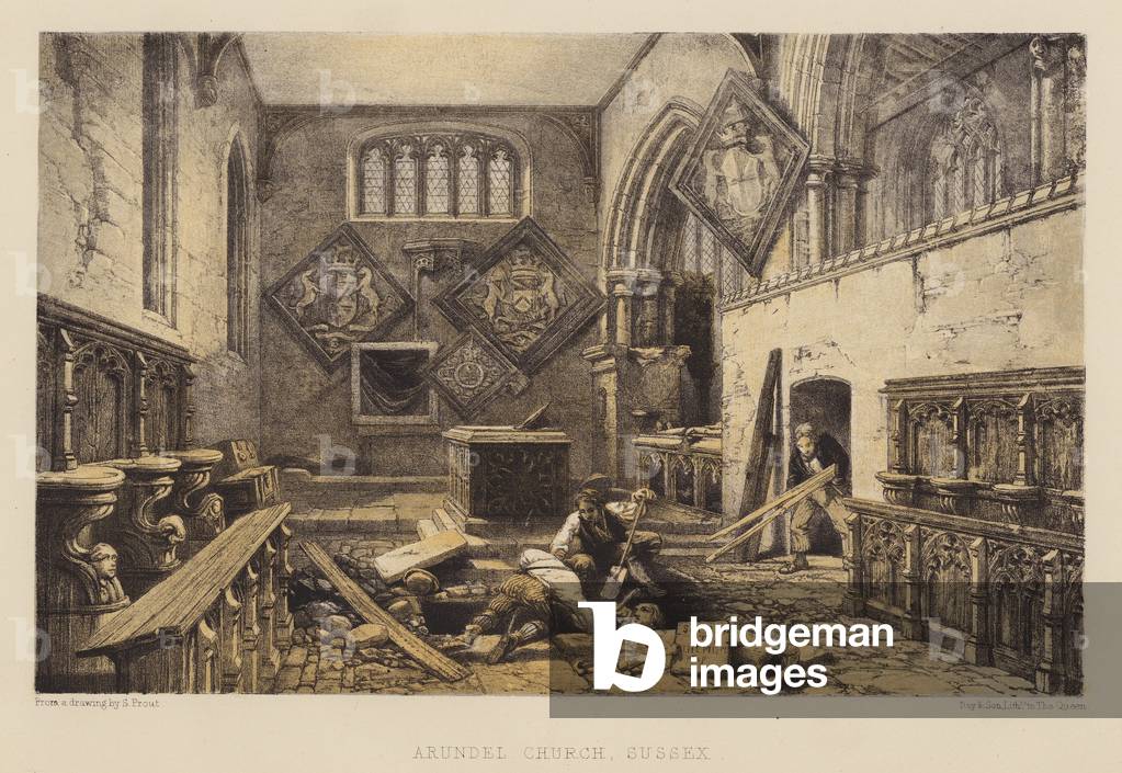 "Chiesa di Arundel" 1900 di Samuel Prout