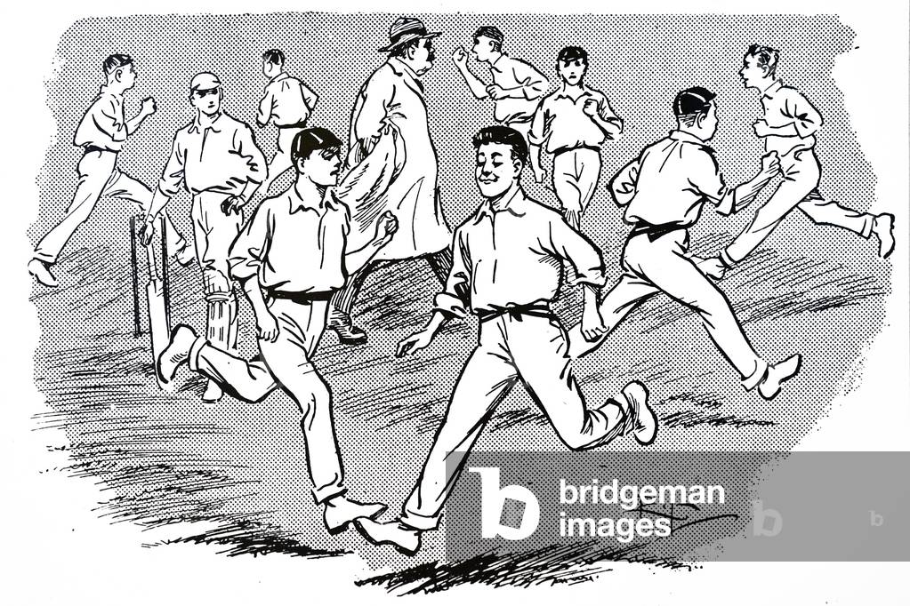 Männer spielen Cricket