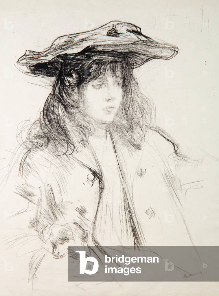 Immagine di Stampa "Yvette con un cane (lito)" di Albert de Belleroche