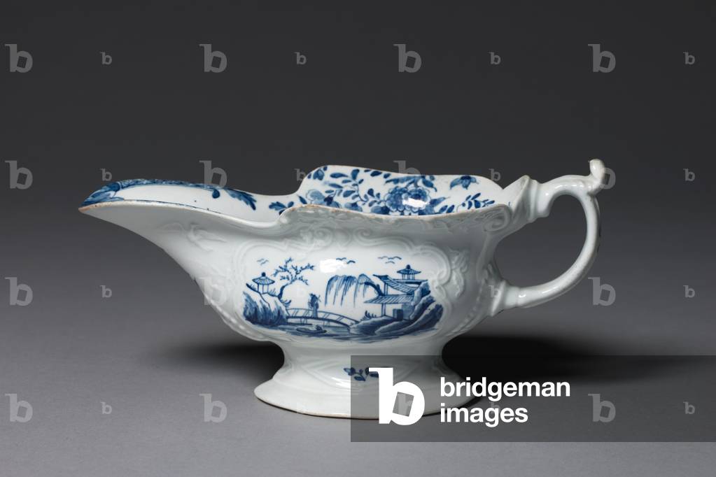 Sauce Boat, möglicherweise von Worcester Porzellanfabrik oder Bristol Porzellanfabrik, c.1752 (Porzellan)