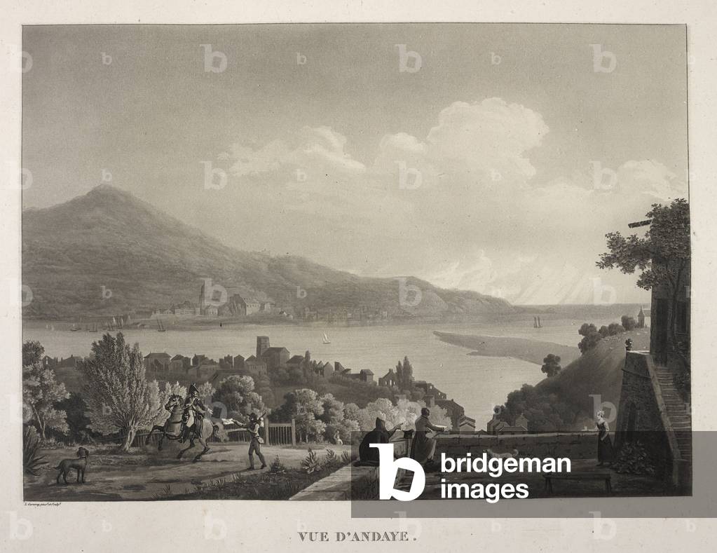 "Vista di Andaye.", b/w