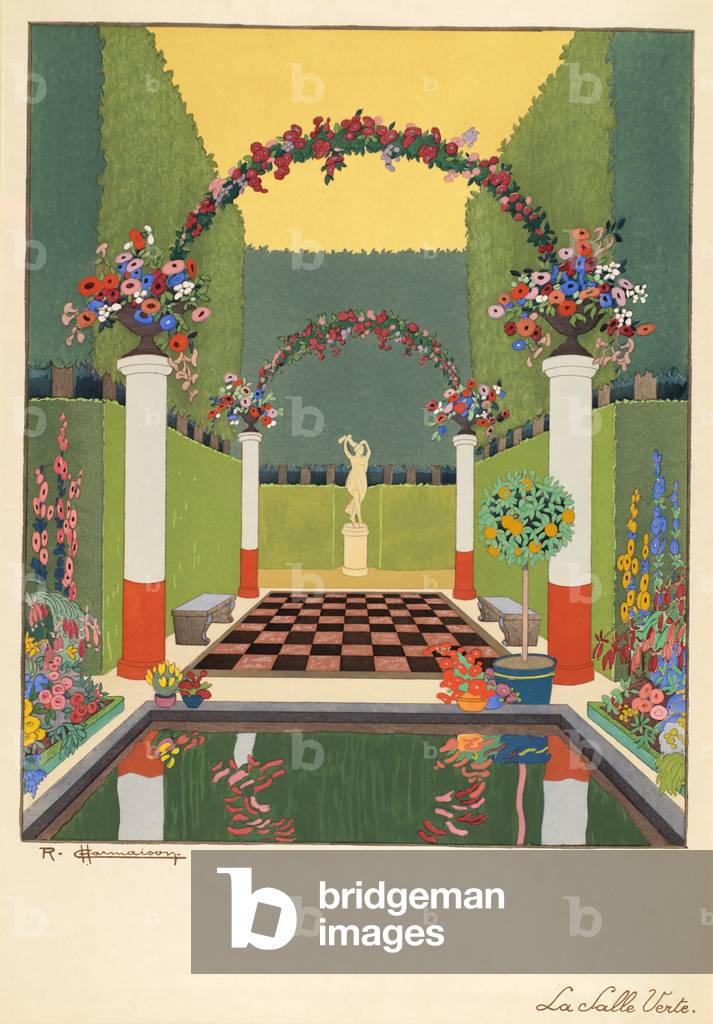 "La Salle Verte", 1919 di Georges Barbier