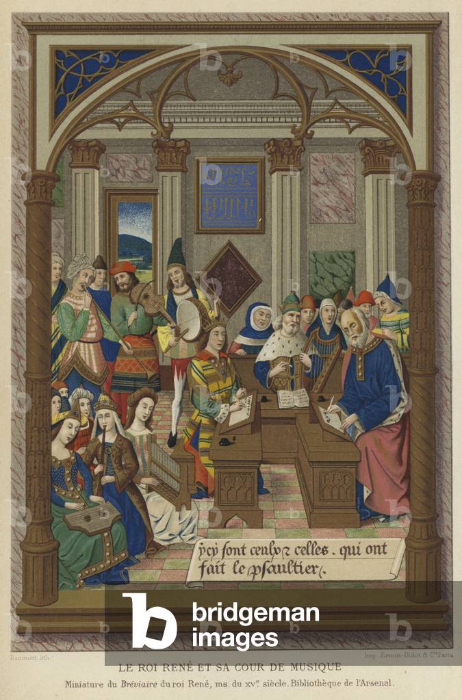 "Le Roi Rene et sa Cour de Musique (chromolitho)" 1801 von French School
