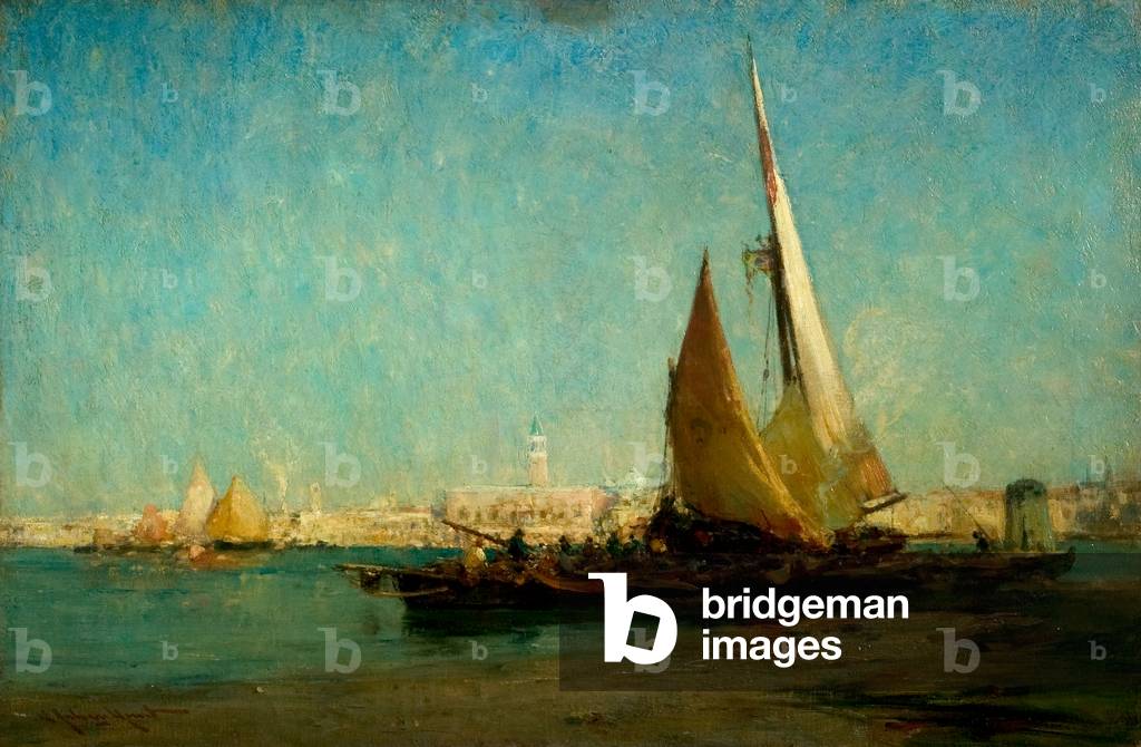 Image of Print depicting Venice (oil on canvas) by E. Aubrey Hunt