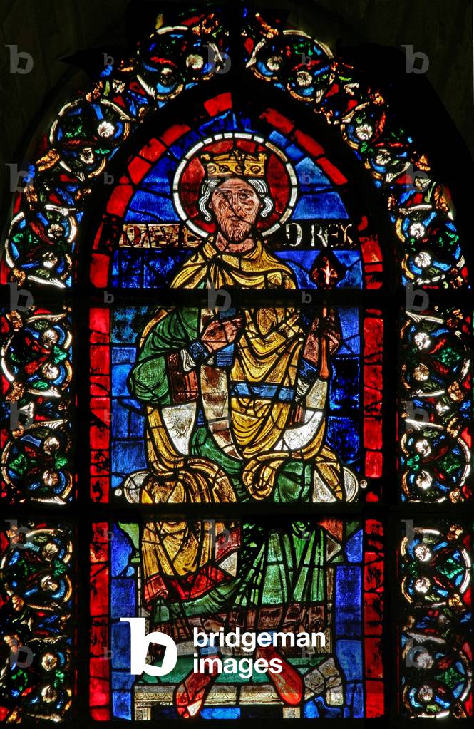 Window w205 depicting David (stained glass) c.1190 by French Artist
