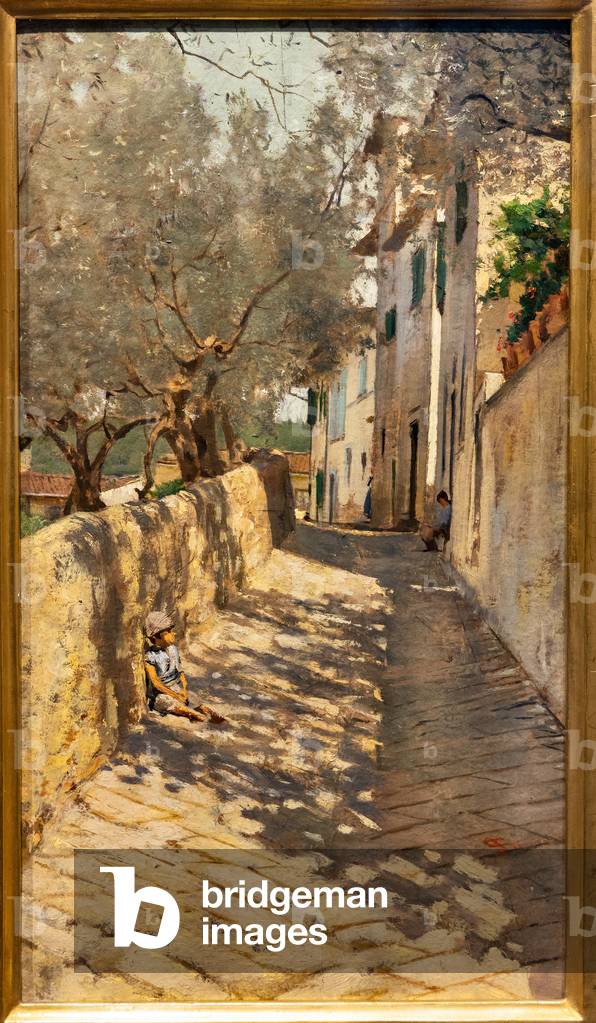 Gasse zur Capponcina, 1885 (Öl auf Leinwand)