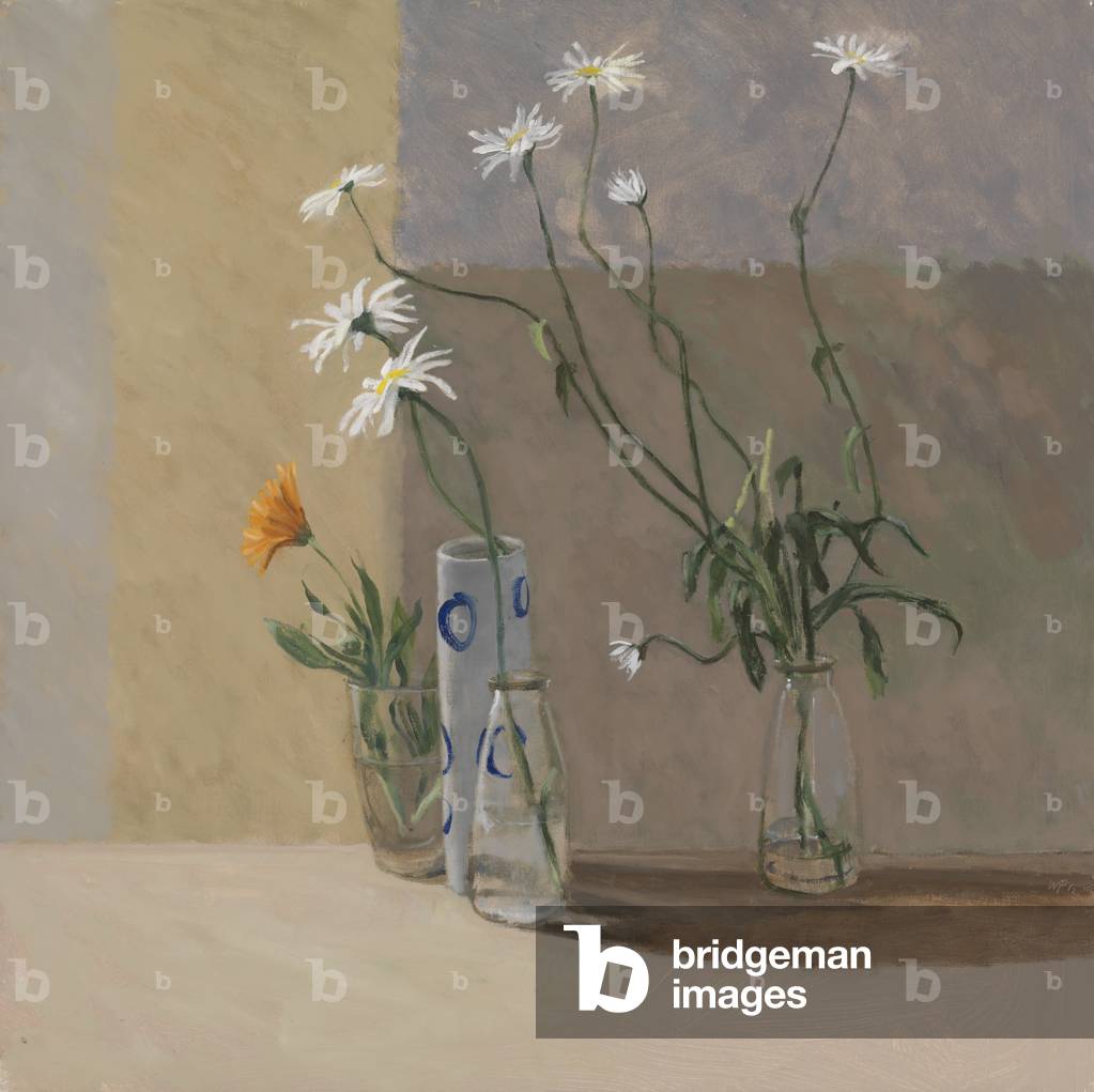 Tanzen Gänseblümchen (Öl auf Platte)