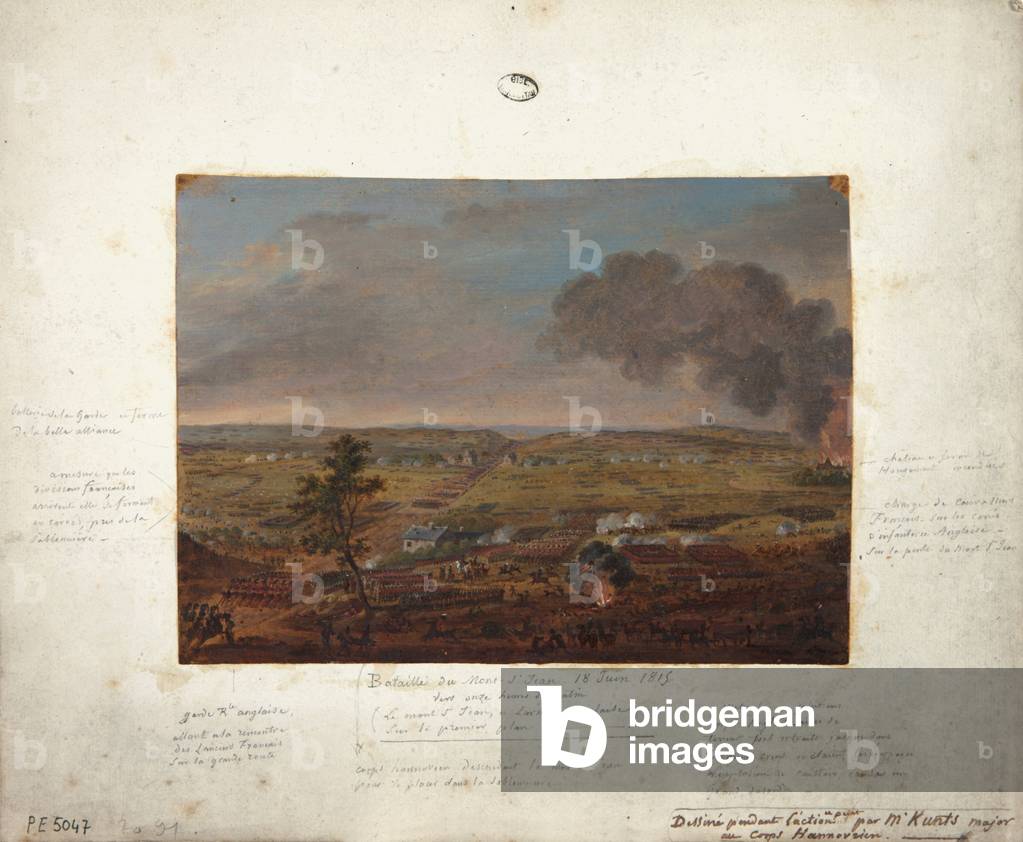 Bataille du Mont-Saint-Jean 1815 par English School