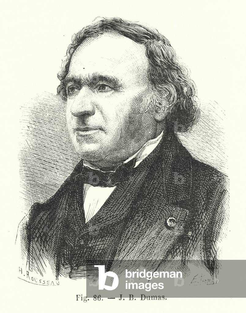 J B Dumas (engraving) by European Artist