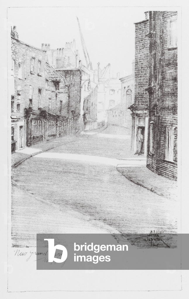 London Lanes: New Gravel Lane (litografia)