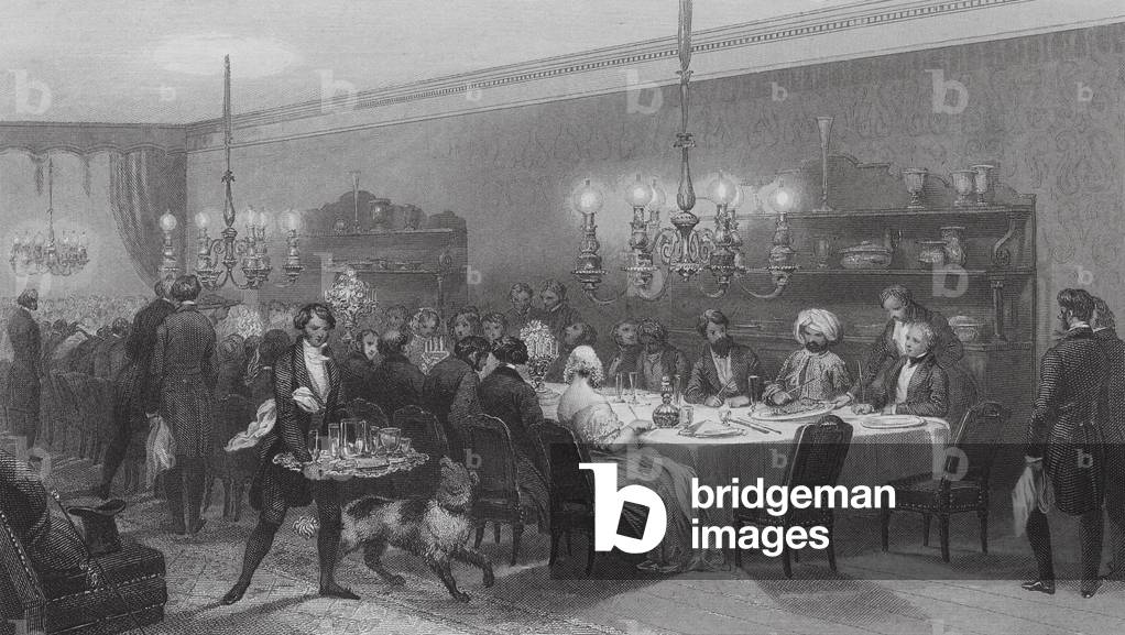 Hotel des Princes, Table D'Hote (engraving)