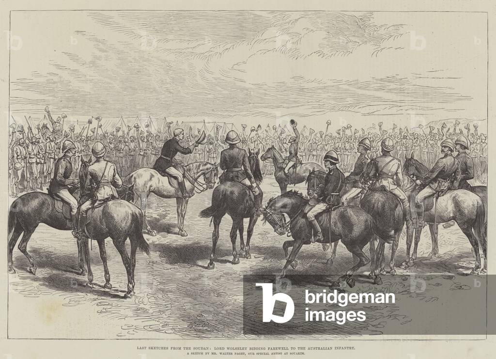 Lord Wolseley bidding Farewell to the Australian Infantry (engraving)