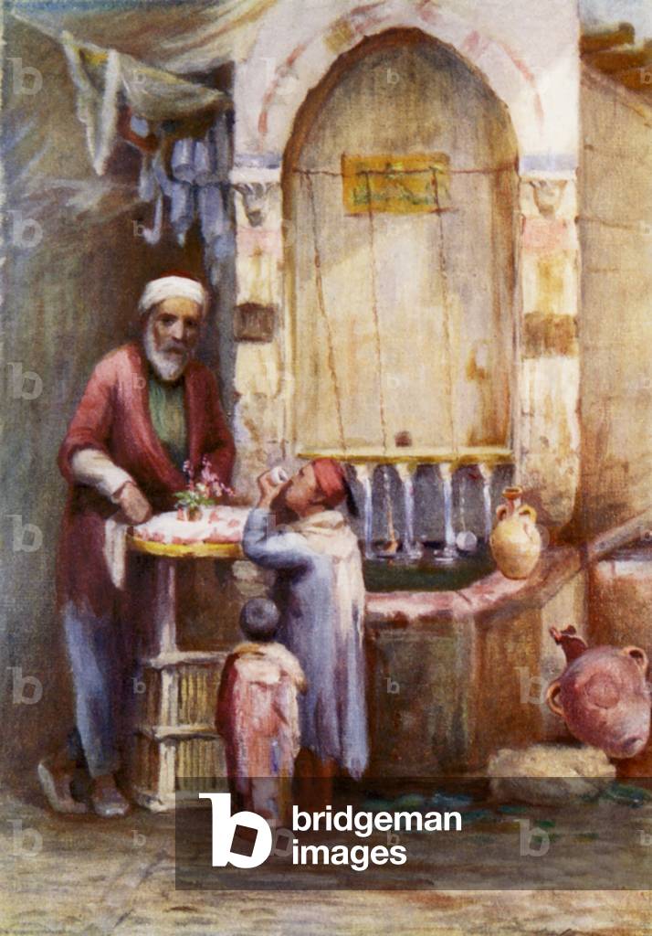 A Seller of Sweets, Damasco (litografia a colori)