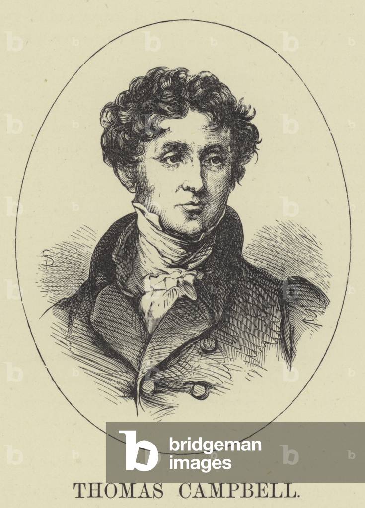 Thomas Campbell (gravure) par English School, b/w