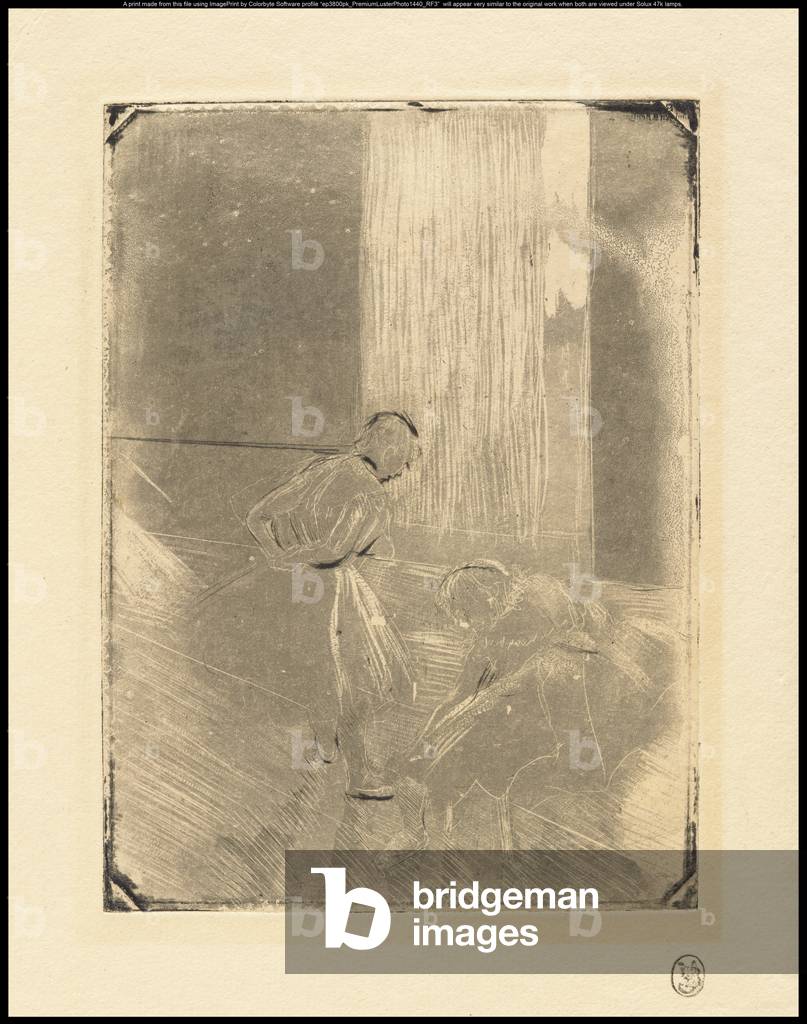 "Zwei Tänzer", c.1878-79 von Edgar Degas, b/w