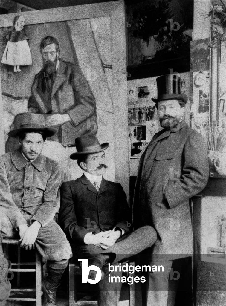 Pablo Picasso, Petrus Manach, Torres Fuentes, 1901 (b/w photo)