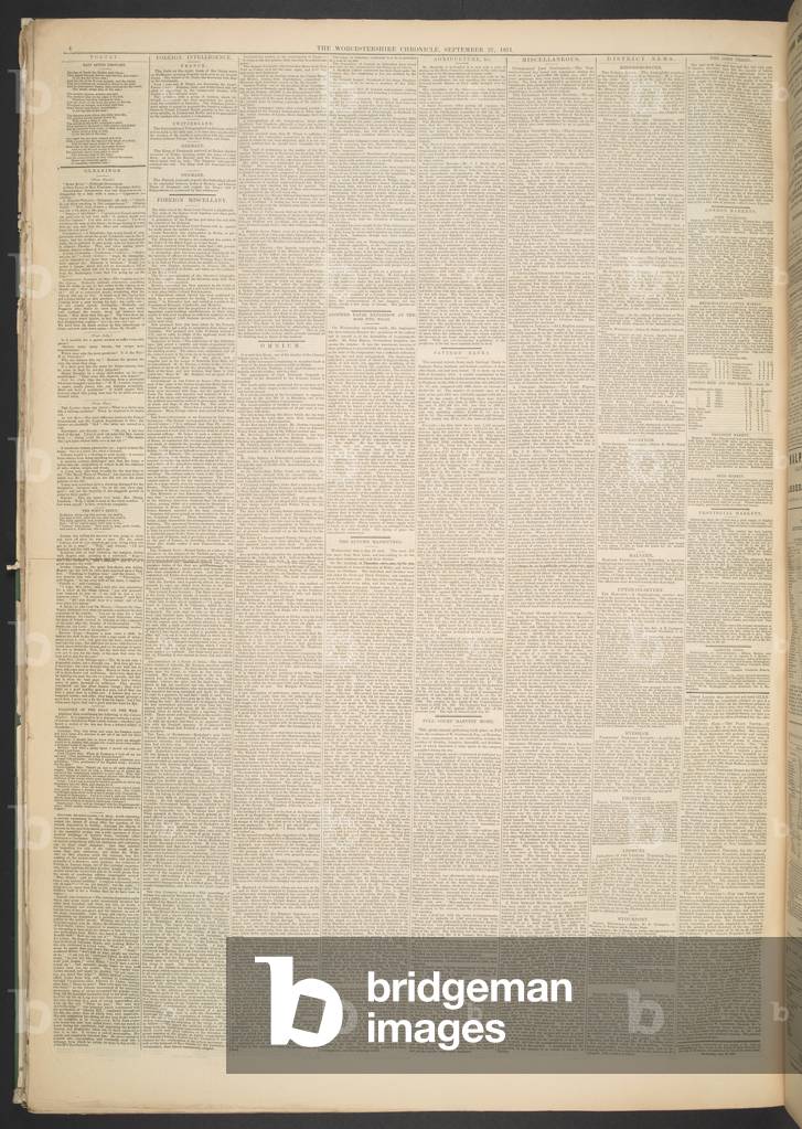 Immagine di Stampa "Cronaca del Worcestershire" 1871 di English School