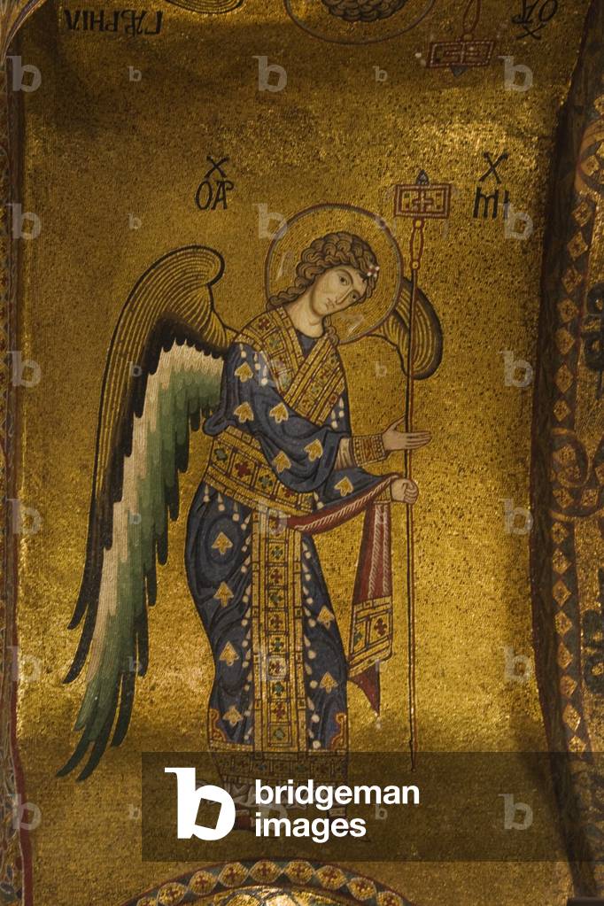 Chiesa di Santa Maria dell 'Ammiraglio, Innenmosaiken, Piazza Bellini, Palermo, Sizilien, Italien (Fotos)