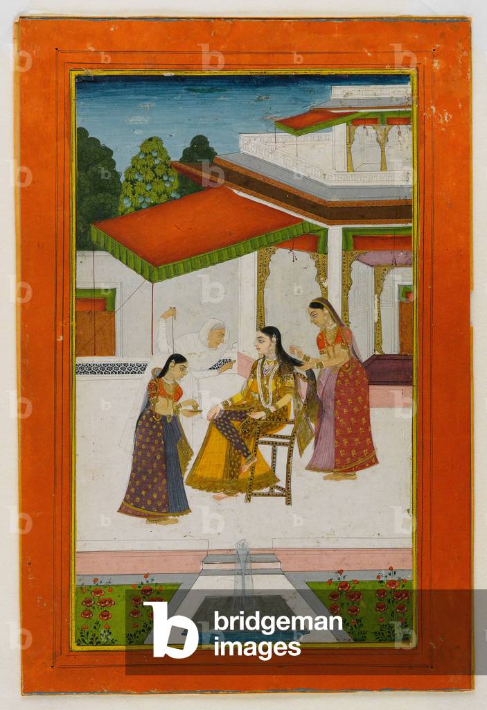 Bild von Zeichnung "Eine Dame" von Indian School