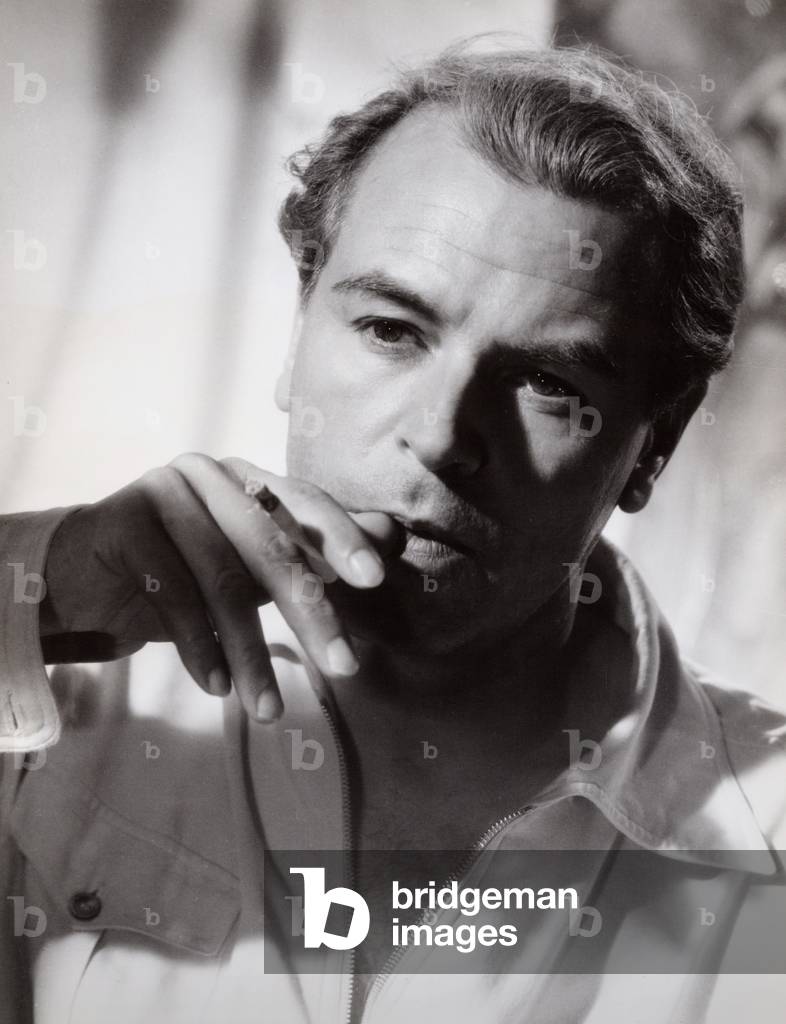 L'attore austriaco O. W. Fischer nel film «Mein Vater der Schauspieler», Germania 1956 (foto in b/n)