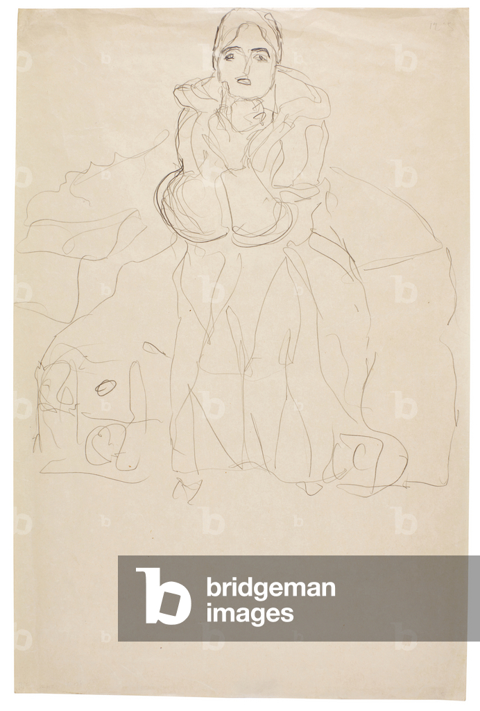 Image de Dessin représentant Figure assise 1916 par Gustav Klimt