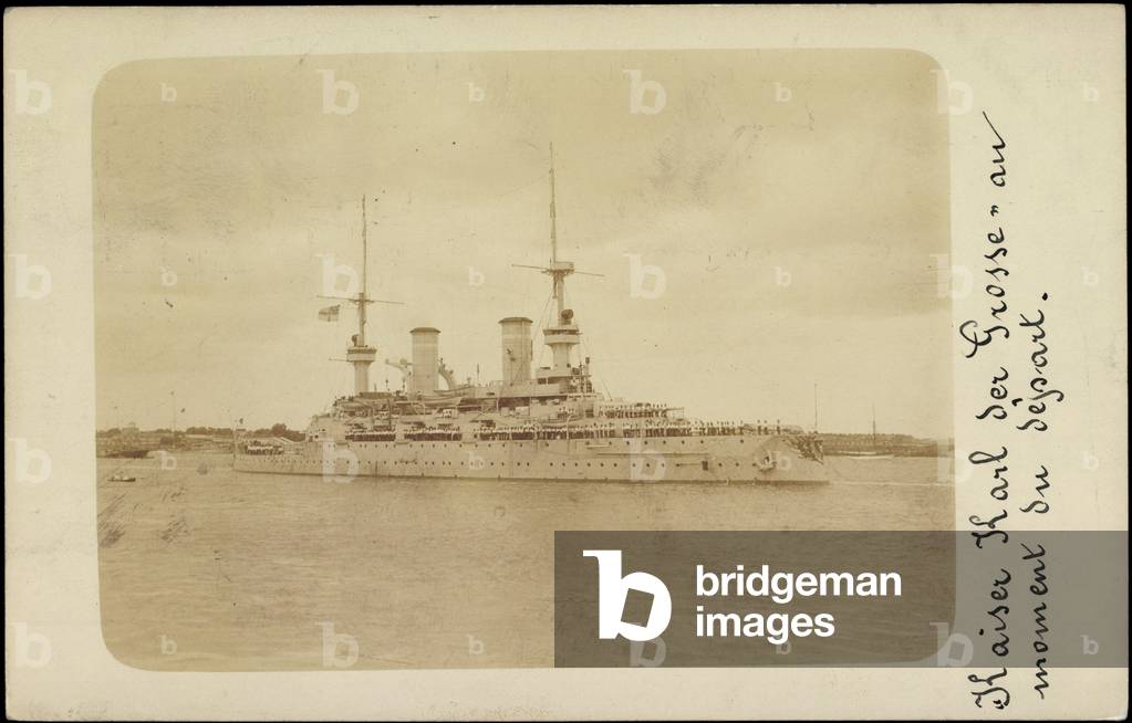 Bild von Fotografie "Foto Kriegsschiff Karl der Große", b/w