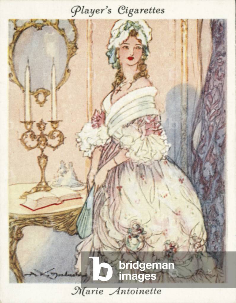 Bellezze famose: Maria Antonietta (lito a colori)