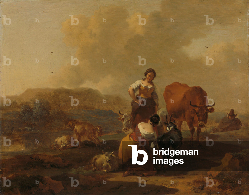 Immagine di Dipinto "Paesaggio italiano" 1655 di Nicolaes Pietersz Berchem