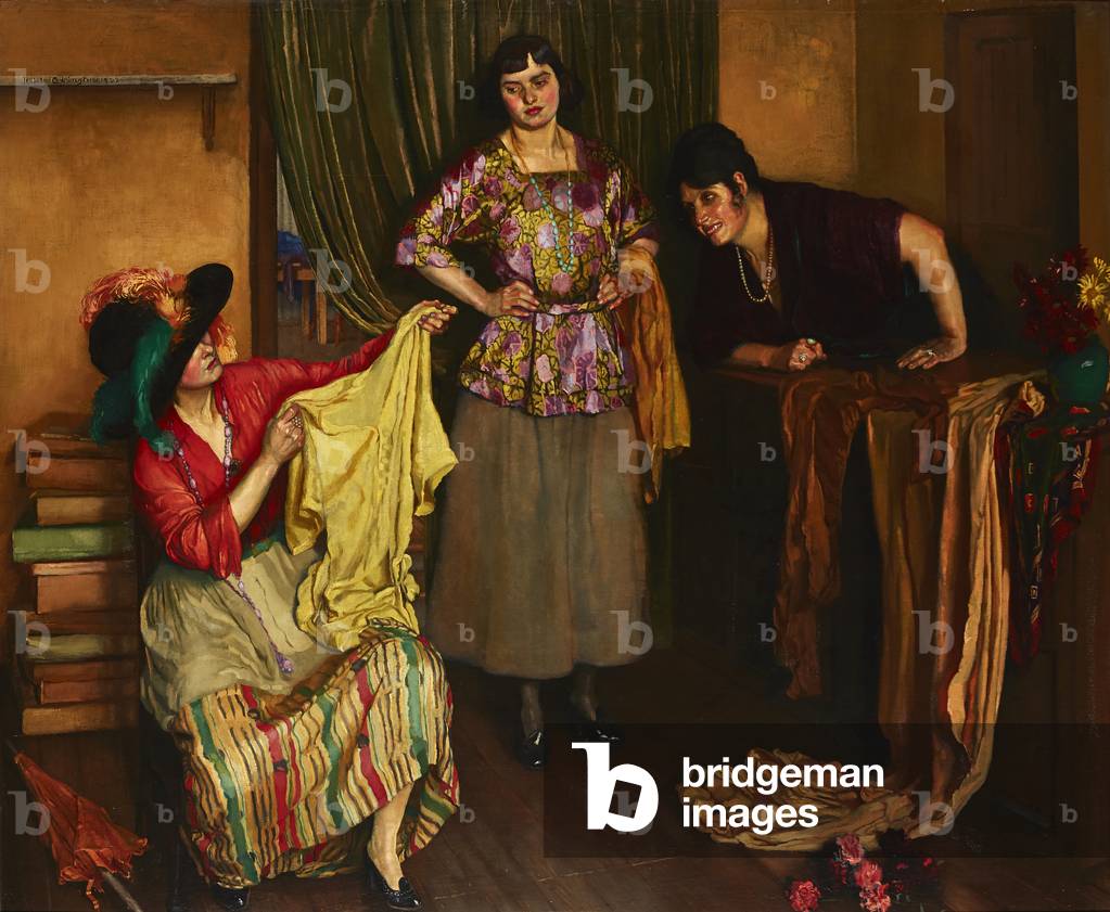 Il negozio di camicette (olio su tela)