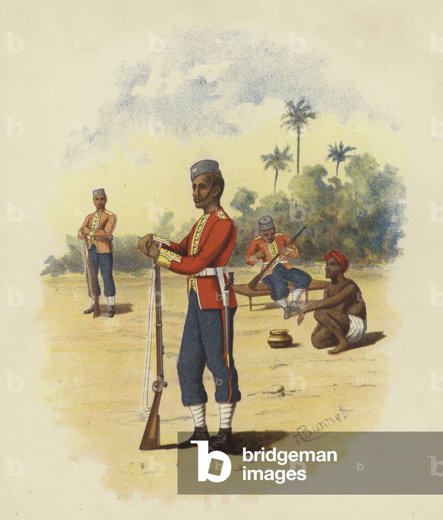 "11° Bengala Nativa Fanteria (colore lito)" di H. Bunnett
