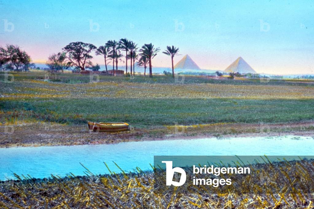 Image of Photography depicting River Nile in Giza 1910