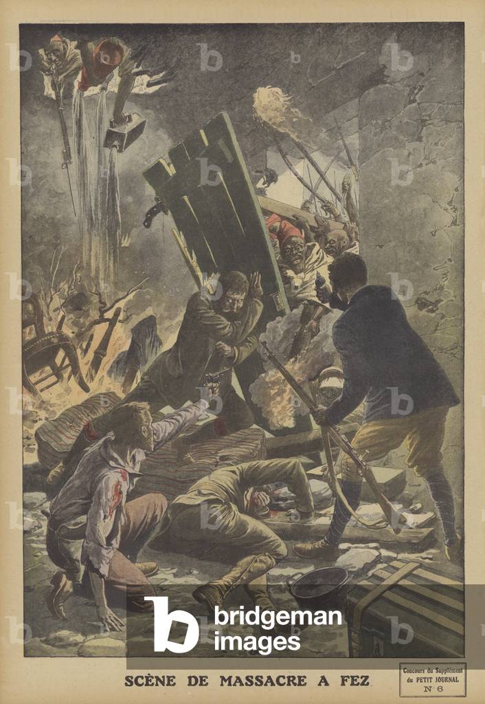Massacre a Fez, Marocco (colore lito)